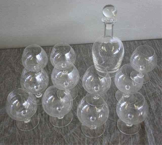 Appraisal: Lot of Baccarat Brandy Glasses Decanter From a Larchmont NY