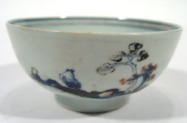 Appraisal: Nanking cargo pedestal bowl painted and enamelled with pagodas and