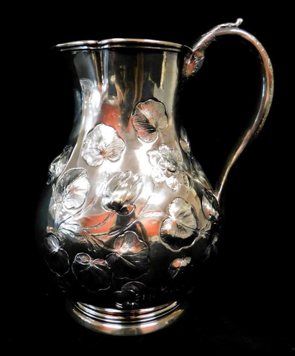 Appraisal: SILVER Vincent LaForme Brother American coin silver water pitcher LaForme