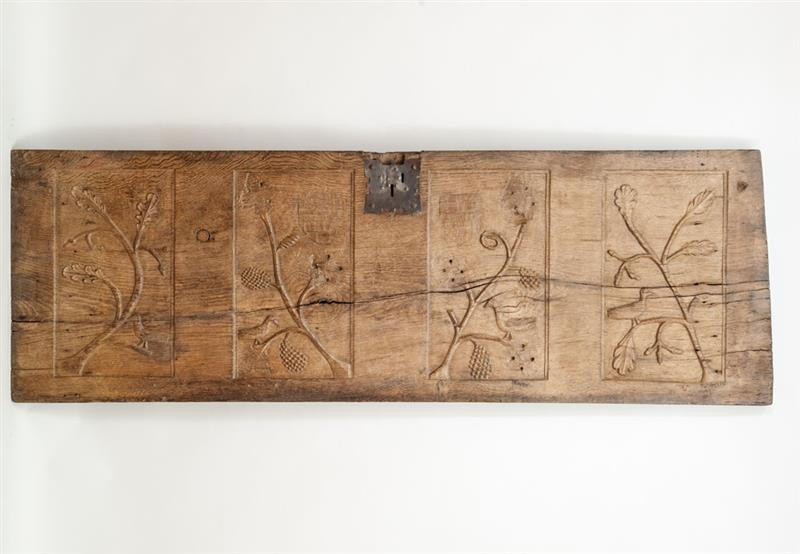 Appraisal: Continental Carved Oak Panel th Century x in From the