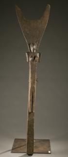 Appraisal: Dogon female house post early th c Dogon male figure