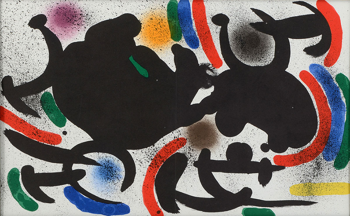 Appraisal: JOAN MIRO LITHOGRAPH Tudor edition image size '' x ''