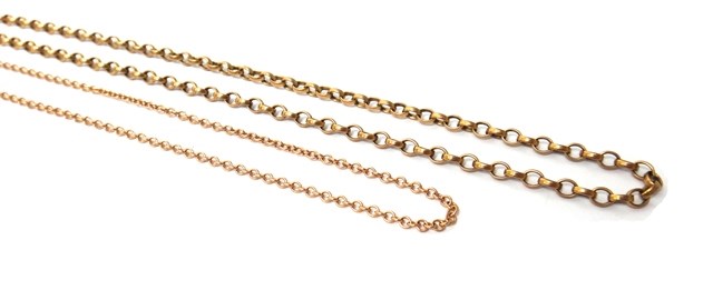 Appraisal: A gold oval link neckchain on a boltring clasp and