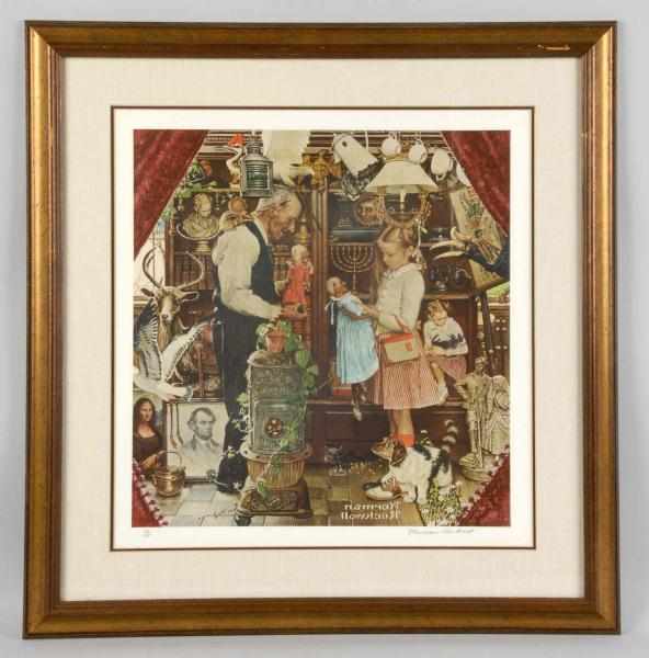 Appraisal: April Fool's Norman Rockwell Print Description Number Matted and framed