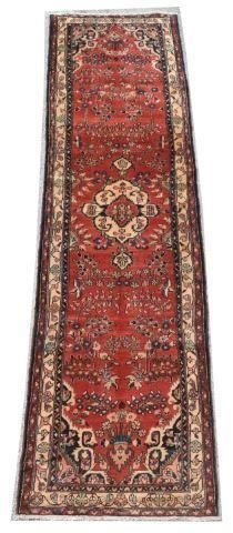 Appraisal: Hand-tied Persian Sarouk runner approx ' l ' w