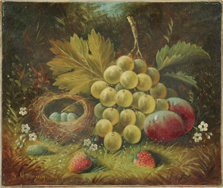 Appraisal: SIGNED American Late th Early th Century STILL LIFE WITH