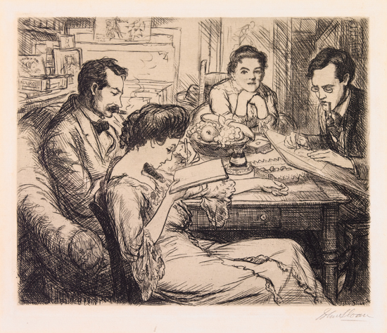 Appraisal: JOHN SLOAN Memory Etching on Chine coll x mm x