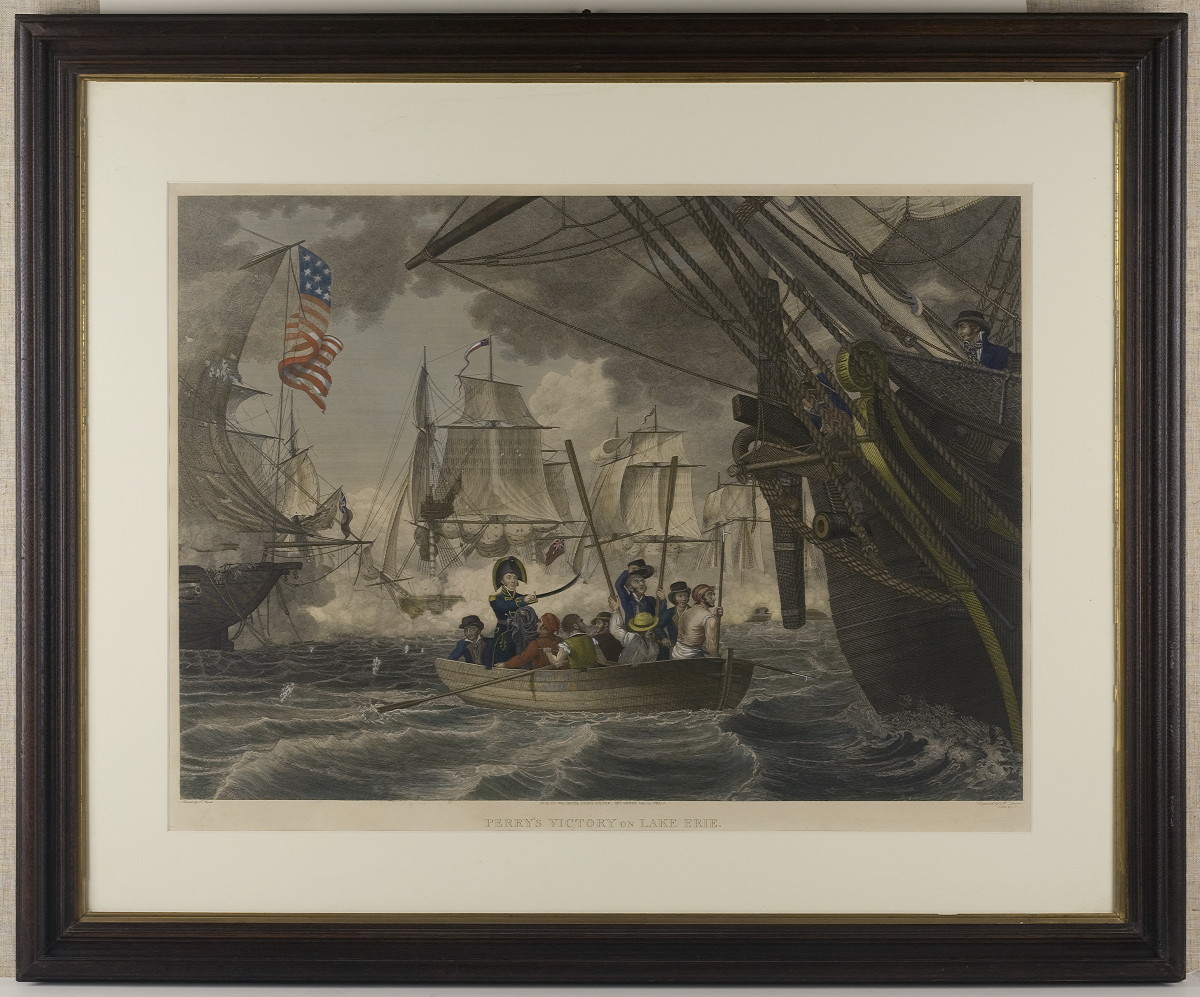 Appraisal: PERRY'S VICTORY ON LAKE ERIE Handcolored engraving by Alexander Lawson