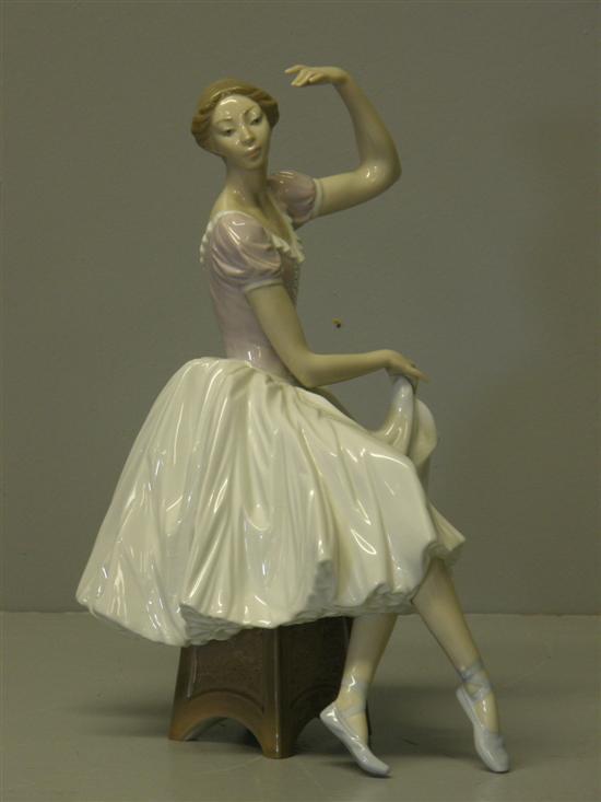 Appraisal: Lladro figure of a seated ballerina h in