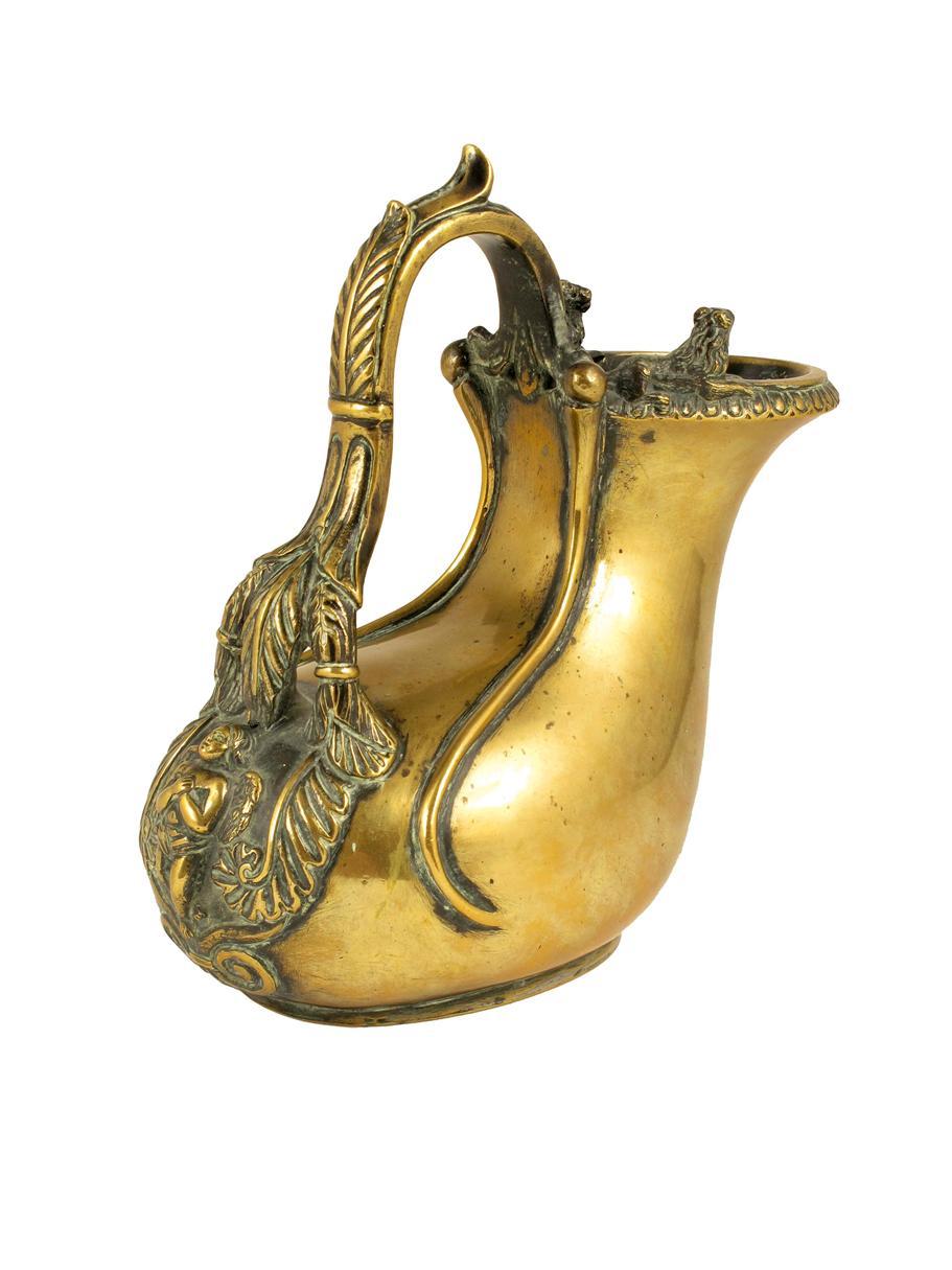 Appraisal: A th century brass Askos jug