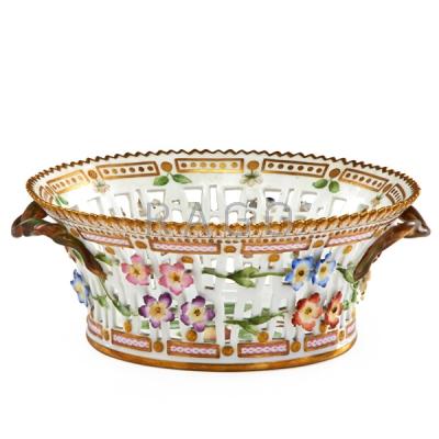 Appraisal: ROYAL COPENHAGEN FLORA DANICA PORCELAIN BASKET Condition Report