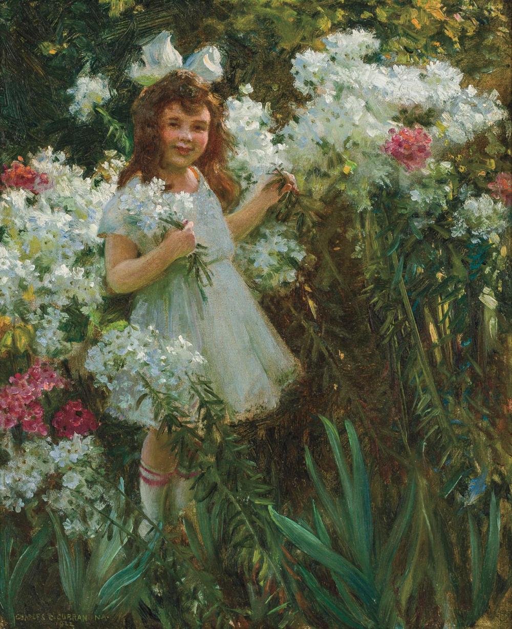 Appraisal: CHARLES COURTNEY CURRAN American - Sunshine and Flowers Child with