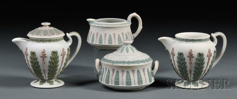 Appraisal: Four Wedgwood Three-color Jasper Items late th early th century