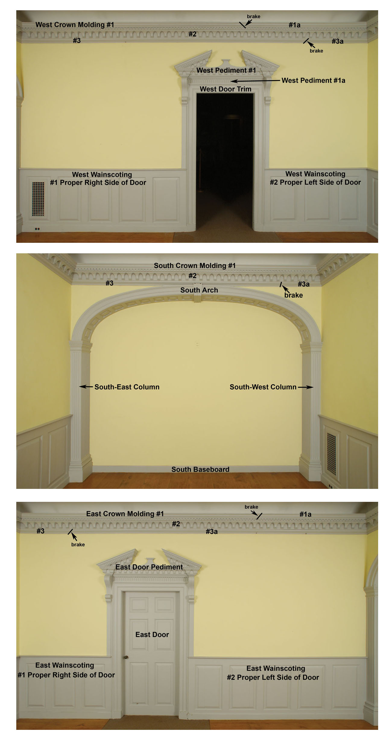 Appraisal: ENTRANCE HALL FROM THE CHAMPE BROCKENBROUGH HOUSE PORT ROYAL VIRGINIA