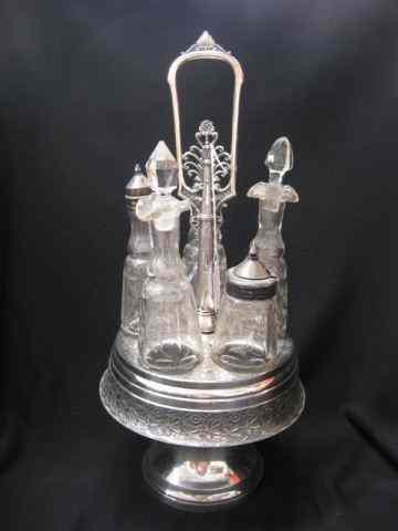 Appraisal: Victorian Silverplate Castor Set all original