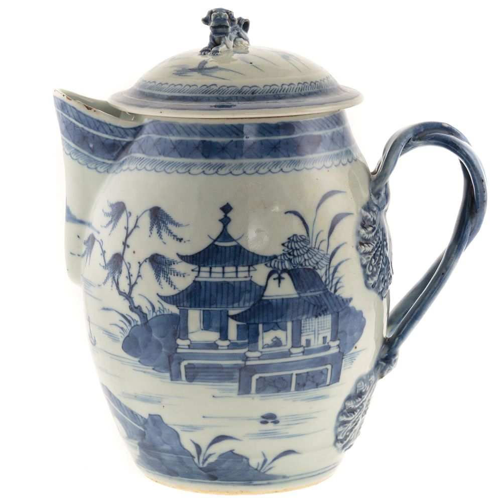 Appraisal: Chinese Export Canton Cider Flagon Circa - with river scene