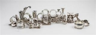 Appraisal: A Collection of Silver and Silver-Plate Napkin Rings Various Makers