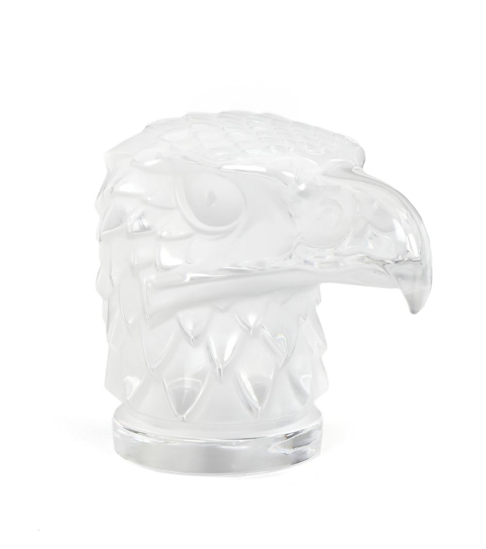 Appraisal: A Lalique Tete d'Aigle crystal mascot Circa or later Signed