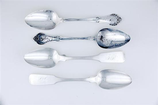 Appraisal: Coin silver spoons by Frederick Marquand second half th century