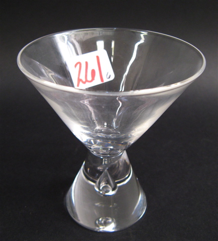 Appraisal: SET OF STEUBEN LIQUOR COCKTAILS clear crystal with teardrop air