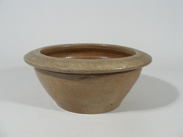 Appraisal: NC Pottery Bowl Piedmont Area th c unusual form in