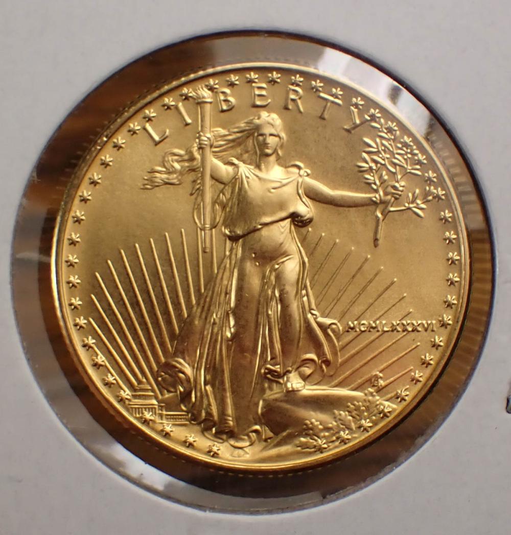 Appraisal: AMERICAN EAGLE GOLD COIN oz size denomination fine gold mm