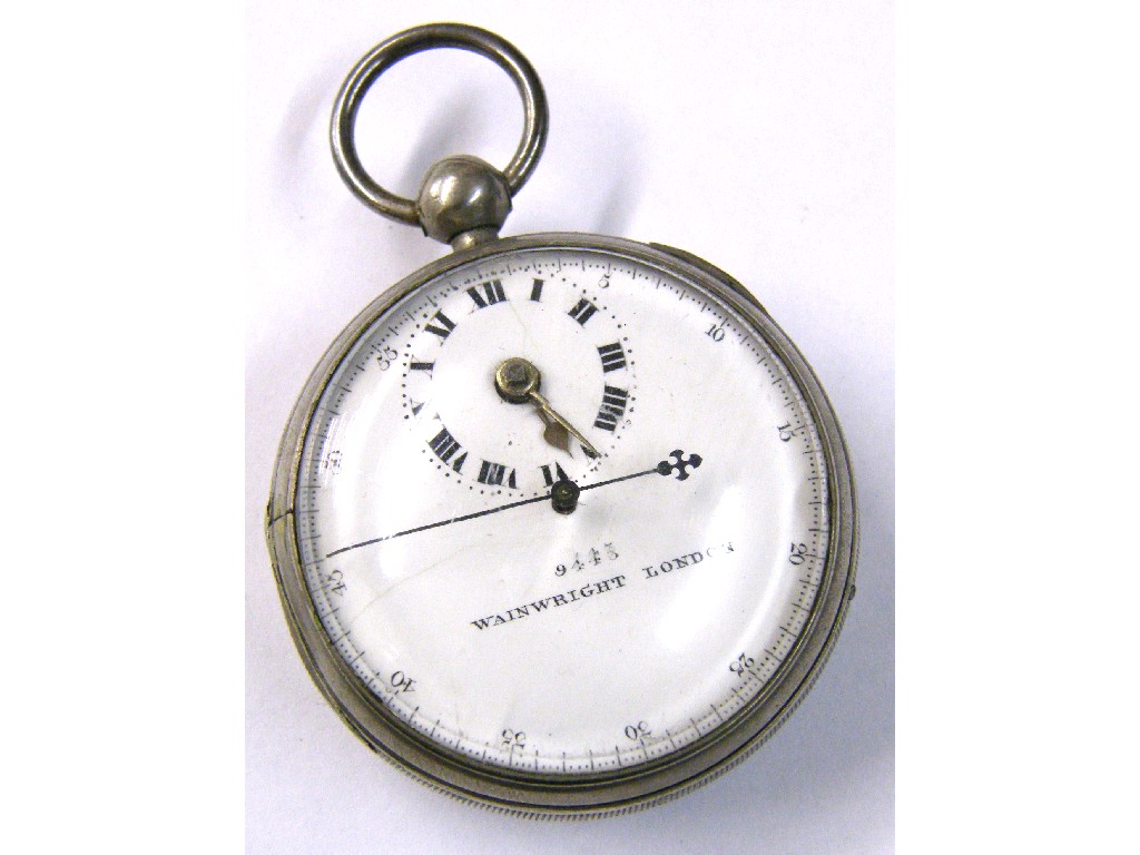 Appraisal: English fusee verge centre second pocket watch the dial and