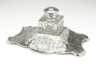 Appraisal: A sterling silver and cut Early th century tray and