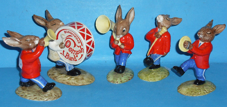 Appraisal: Royal Doulton Bunnykins Figures from the Oompah Band Series Cymbals