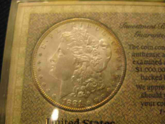 Appraisal: -S Morgan Silver Dollar gem uncirculated in holder