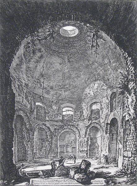 Appraisal: Giovanni Battista Piranesi Veduta interna del Tempio della Tosse from