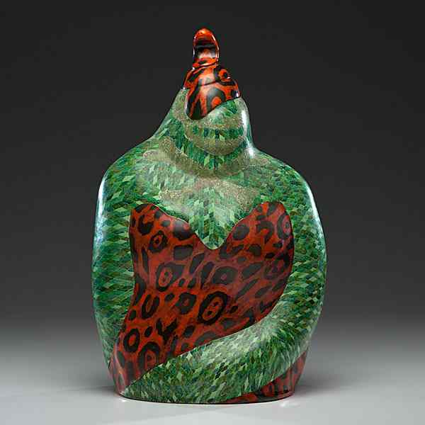 Appraisal: Joyce Moty Poisonous Snake Lady Whiteware China Paint and Glitter