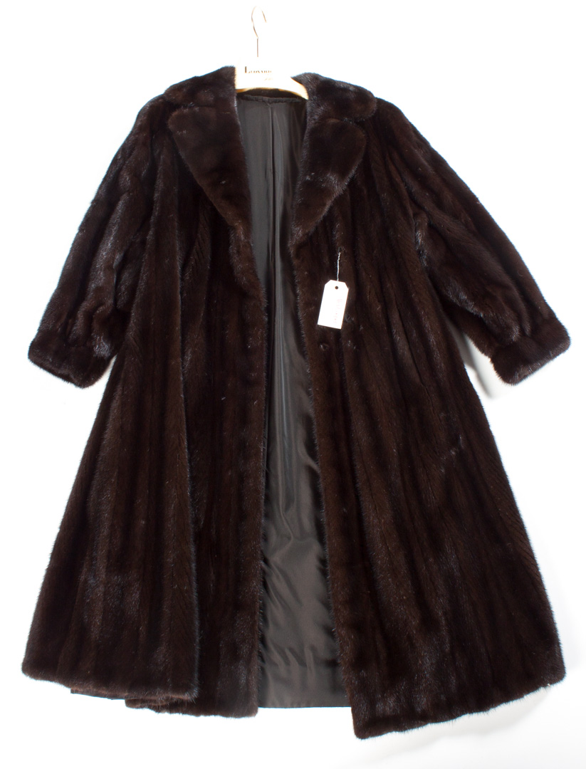 Appraisal: Black full length mink coat