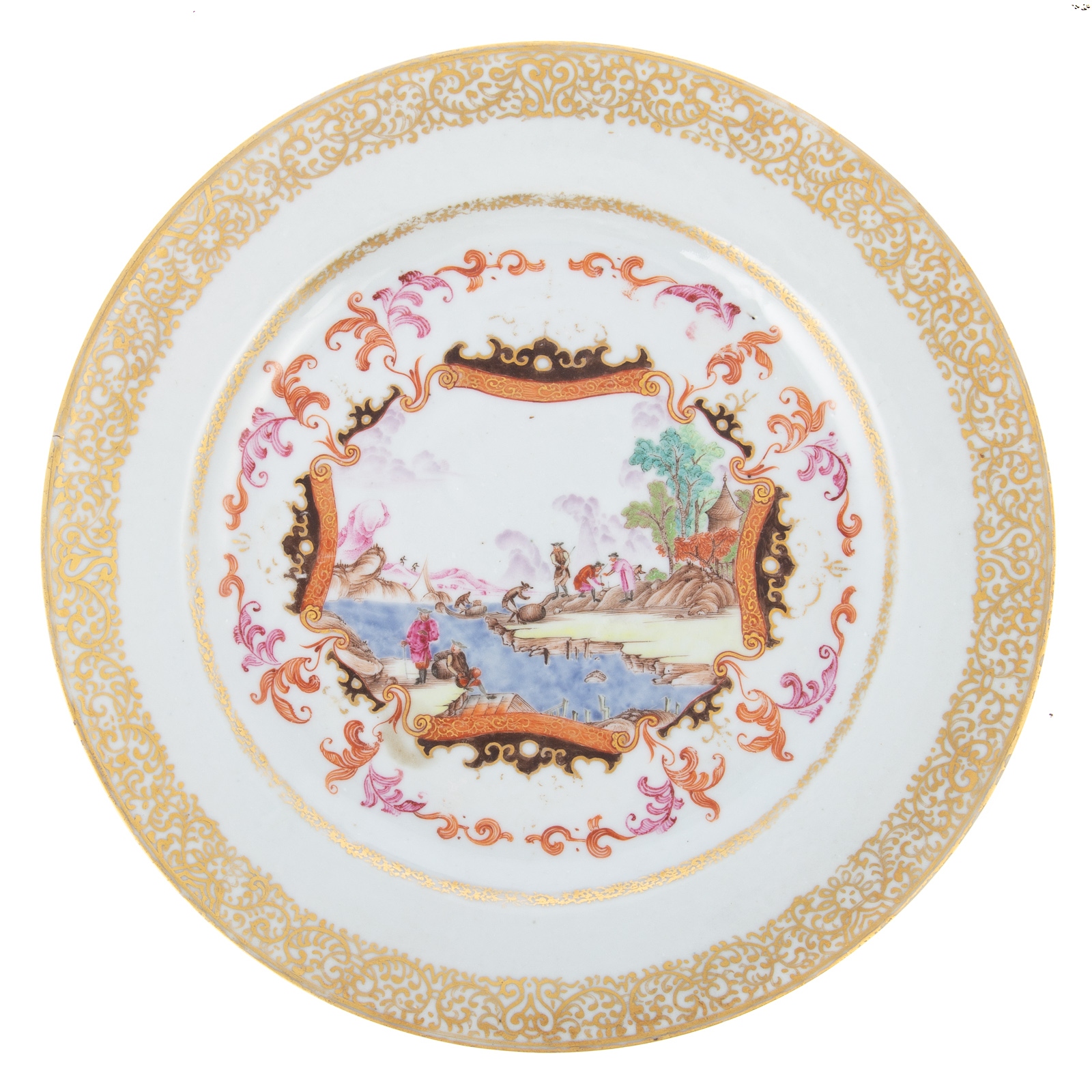 Appraisal: CHINESE EXPORT PLATE IN THE MEISSEN MANNER Qianlong Era circa