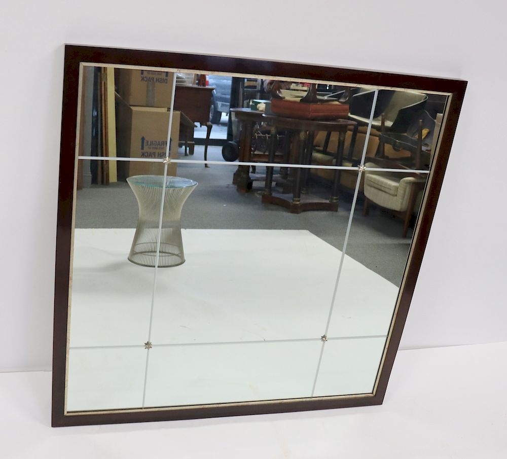 Appraisal: Barbara Barry For Baker Midcentury Style Mirror Signed verso and