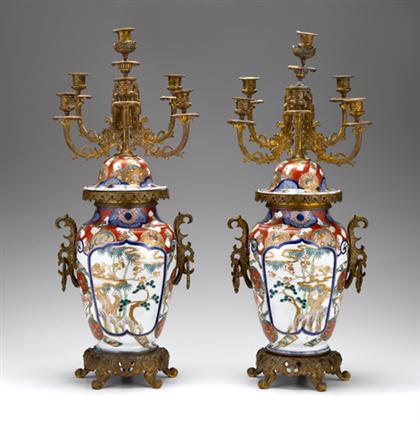 Appraisal: Good pair of Japanese Imari porcelain and French gilt bronze