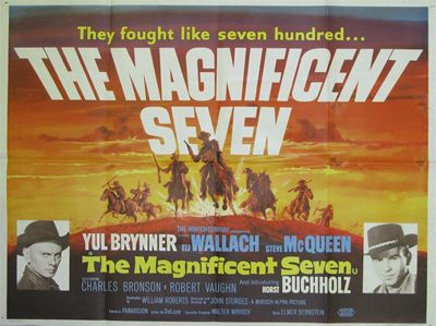 Appraisal: Magnificent Seven' a British Quad film poster printed by Stafford