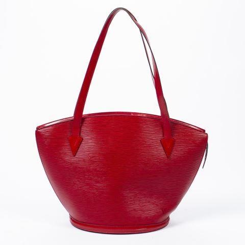 Appraisal: Louis Vuitton St Jacques GM tote bag in red Epi