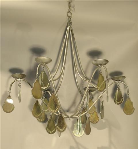 Appraisal: CHANDELIER WITH VENETIAN STYLE MIRRORED GLASS