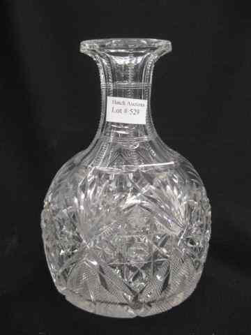 Appraisal: Brilliant Period Cut Glass Carafe star diamond ray '' excellent