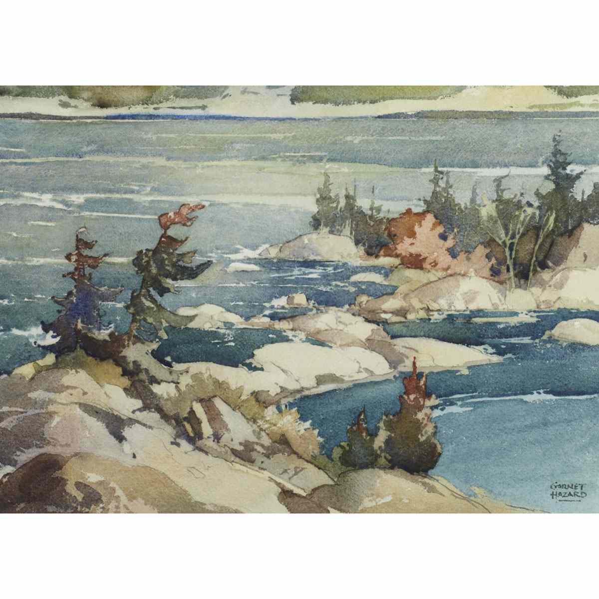 Appraisal: WILLIAM GARNET HAZARD STORMY LANDSCAPE Medium watercolour signed height cm