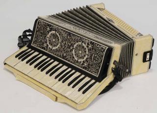 Appraisal: Old Wurlitzer Piano Accordion Reticulated front studded with rhinestones faux