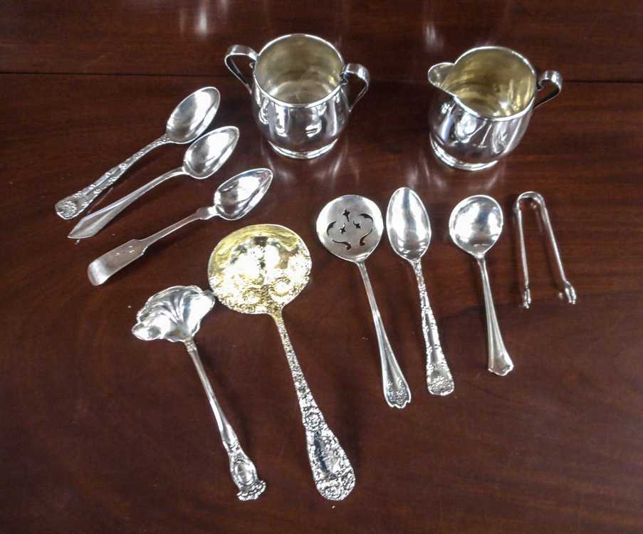 Appraisal: ELEVEN PIECES OF SILVER HOLLOWWARE AND FLATWARE sterling silver items