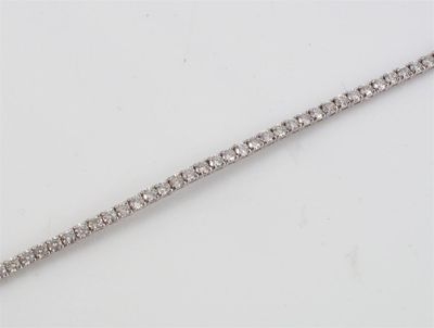 Appraisal: A diamond line bracelet The circular cut diamonds weigh carats