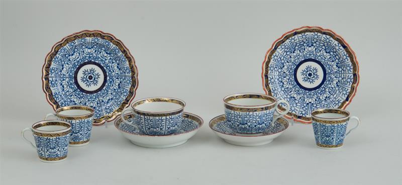 Appraisal: GROUP OF BARR FLIGHT BARR PORCELAIN TEA ARTICLES Impressed crown