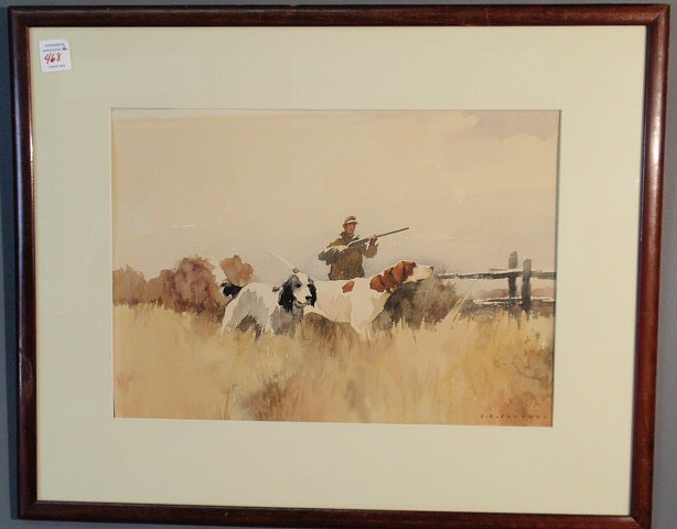 Appraisal: Parsons Phillip Brown American - pair of watercolor sporting scenes