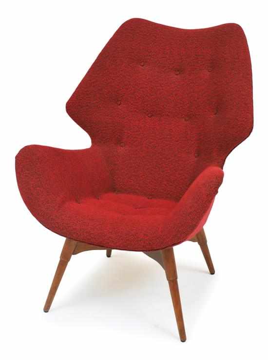 Appraisal: A Grant Featherston B armchair Circa s- s factory stamp