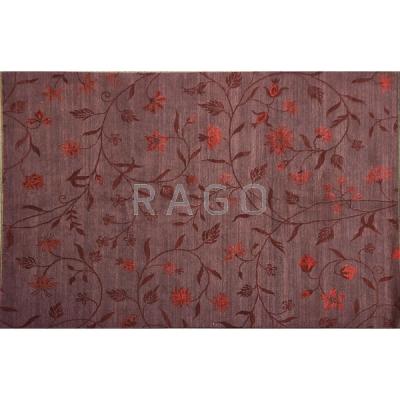 Appraisal: LAPCHI Contemporary wool rug purple w flowers Condition Report