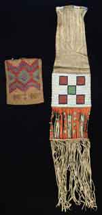 Appraisal: CORN HUSK BAG AND PIPE BAG LATE TH OR EARLY