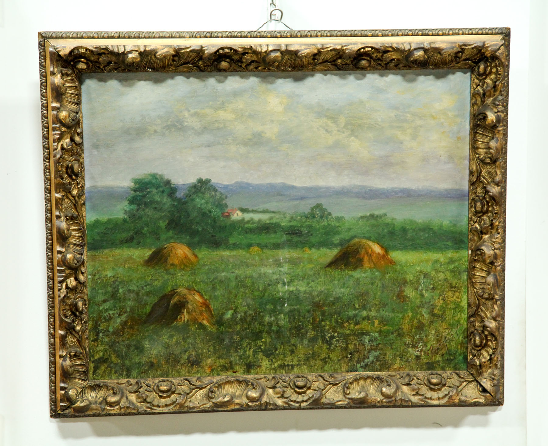 Appraisal: FARM LANDSCAPE PAINTING BY ESTELLE HUNTINGTON HUGGINS OHIO LATE TH-EARLY